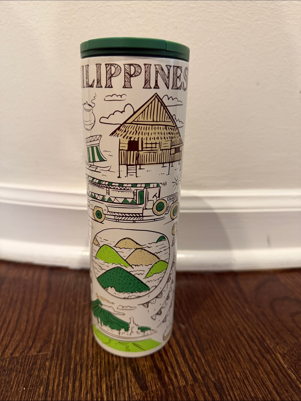 Philippines Starbucks Stainless Tumbler Bottle 16oz Been There Series NEW travel